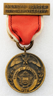 Rare 1917 Colorado National Guard Mexican Border Service Medal with Engineer Troop Ribbon